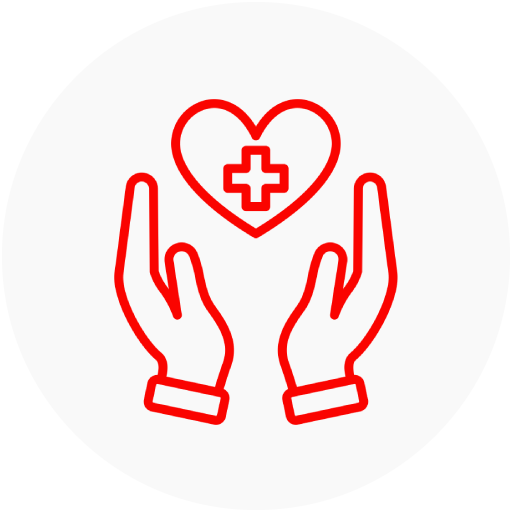 Hands holding heart symbol